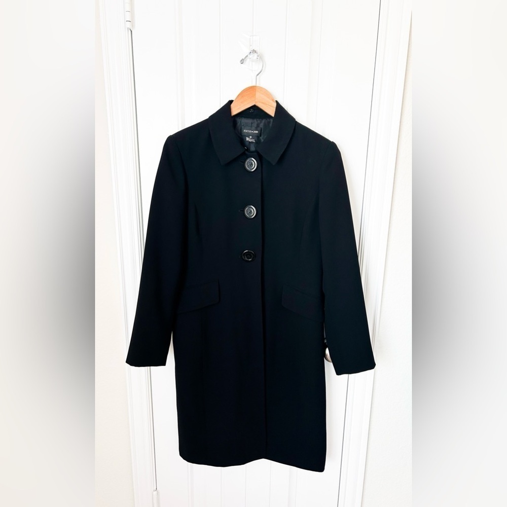 Vintage Focus 2000 Black Coat Size 8